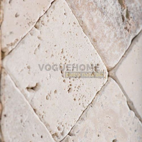 Placaj Travertin Rustic Crem/Bej Tumbled Nechituit 10x10x1 cm