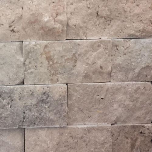 Mozaic Travertin Rustic Crem Scapitat 10x5x2 cm