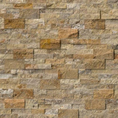 Placaj Travertin Scapitat Scabos Caramiziu 50x18.5x2 cm